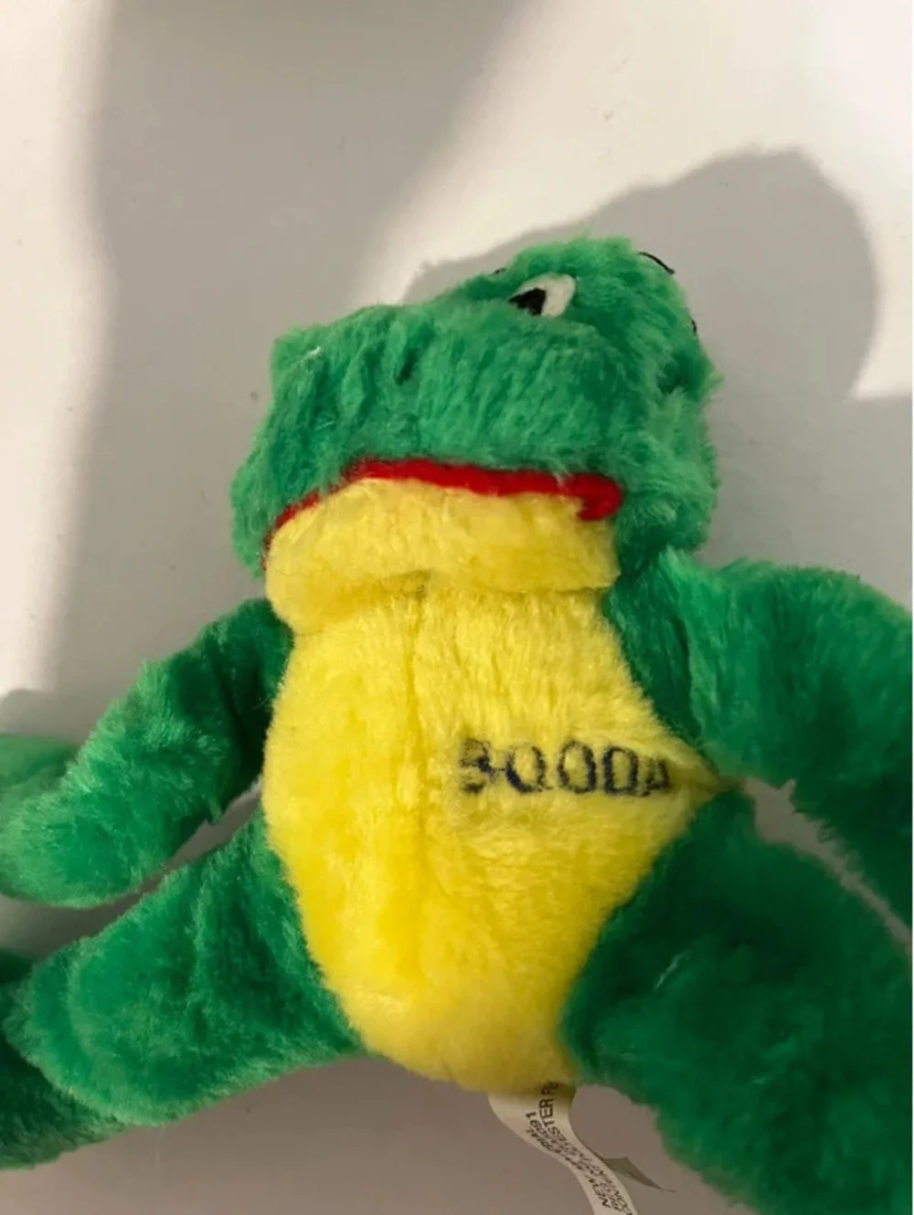 Plush Frog Stuffed Animal Booda frog Toad Toy Firm Green Yellow